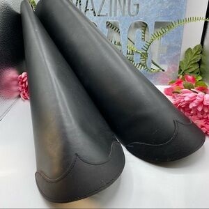 Leather Legs Medium Black Moto Western
